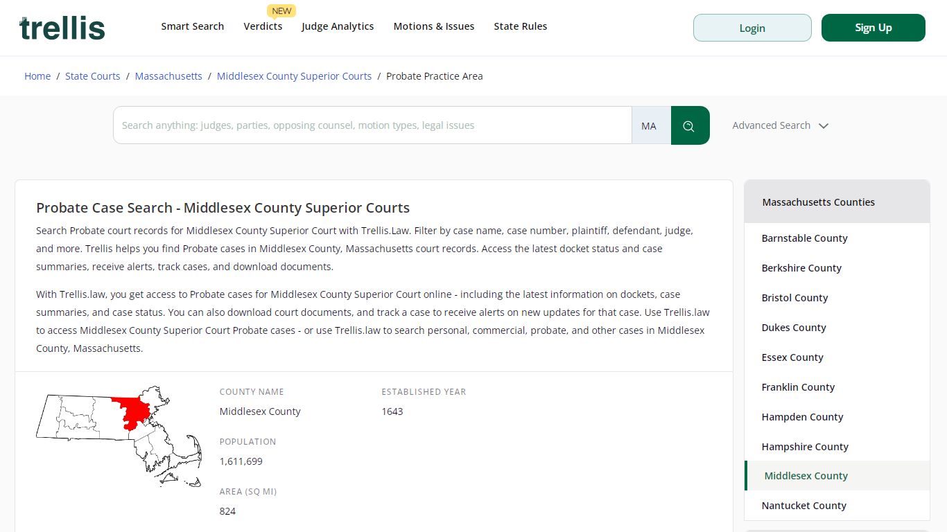 Probate Case Search - Middlesex County Superior Courts